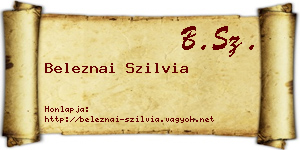 Beleznai Szilvia névjegykártya
