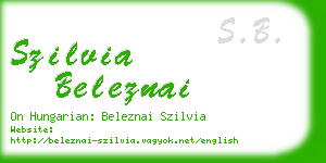 szilvia beleznai business card
